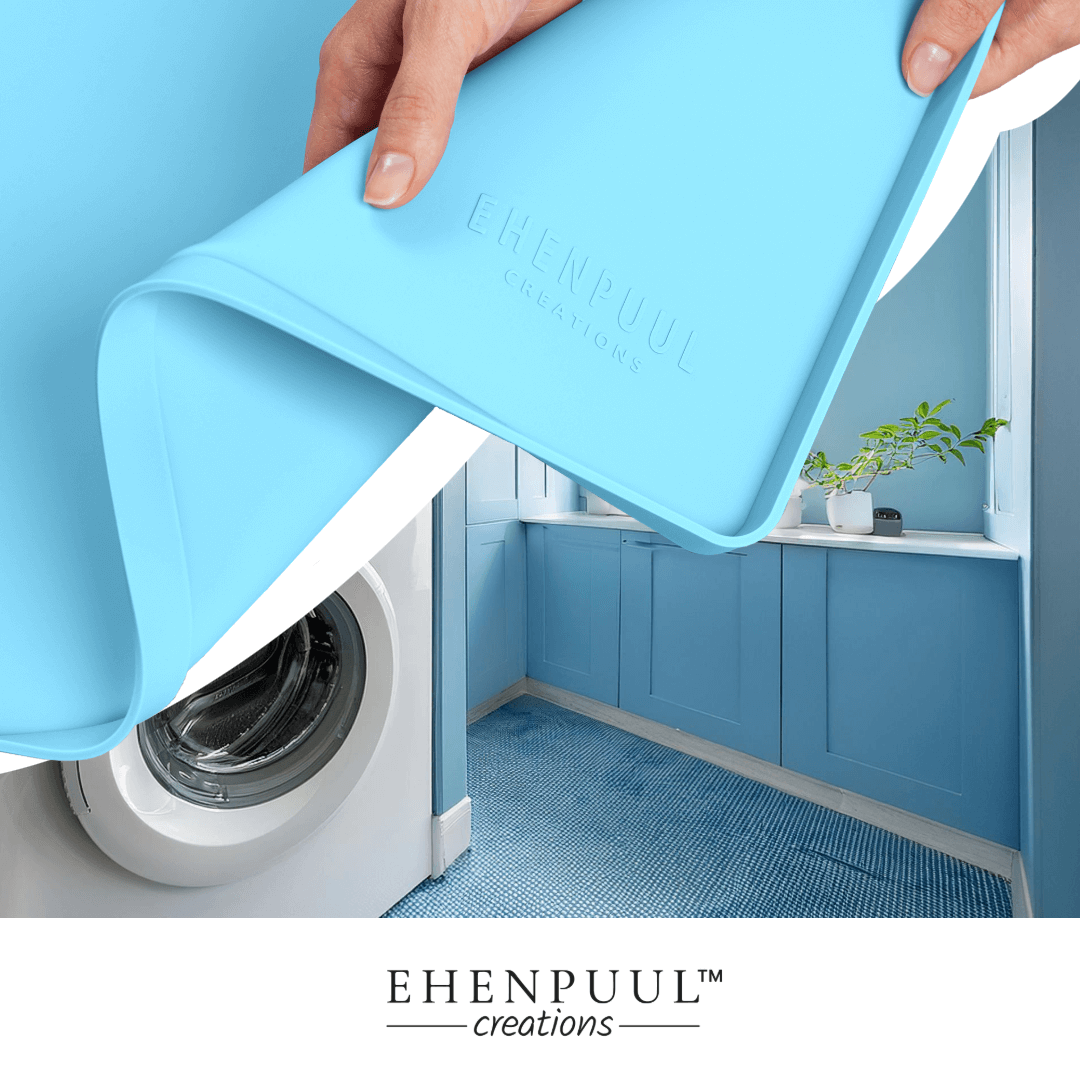 Folded Blue Silicone Mat