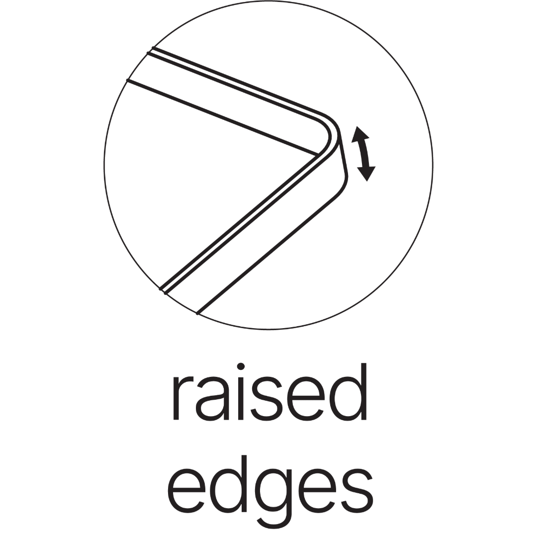Raised edges